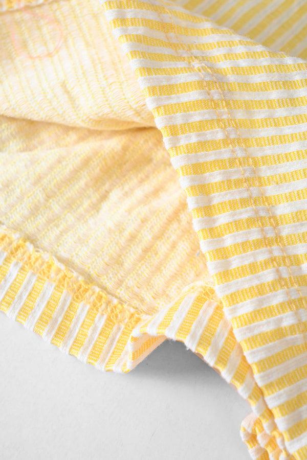 Elo Girl's Drawstring Shoulder Striped Style Premium Frock Red