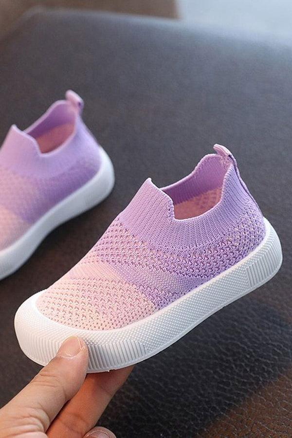 Elo Girl's El Paso Slip-On Sneakers Purple & Powder Pink