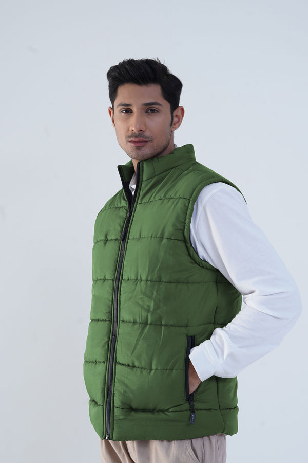 elo GN Men's Lightweight Quilted Gilet Bottle Green