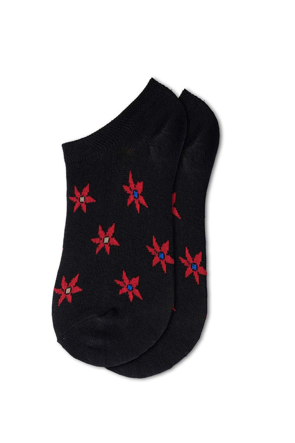 Elo Gol Women's Printed Ankle Socks - Pack Of 3 Black