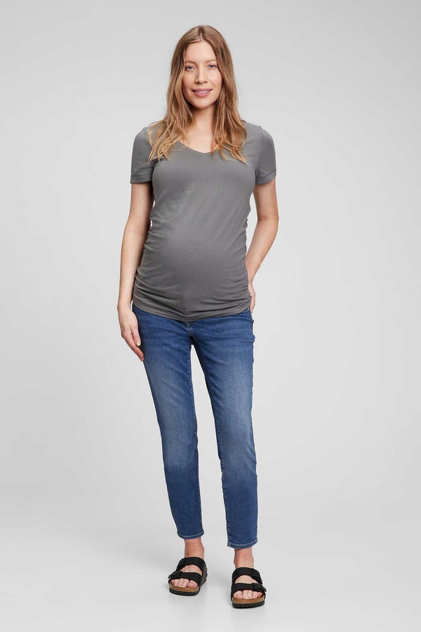 Elo GP Women's Inset Panel Skinny Maternity Jeans Blue