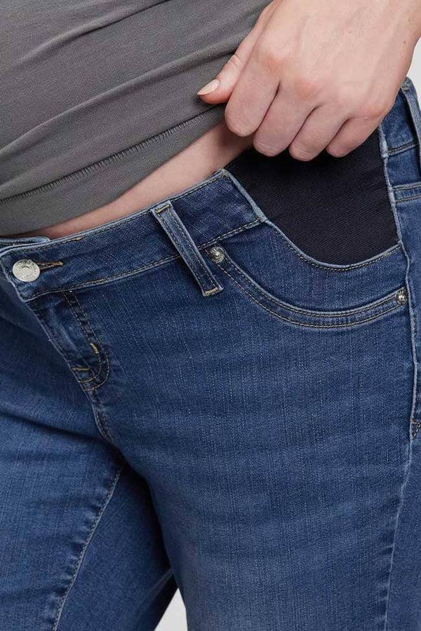Elo GP Women's Inset Panel Skinny Maternity Jeans Blue