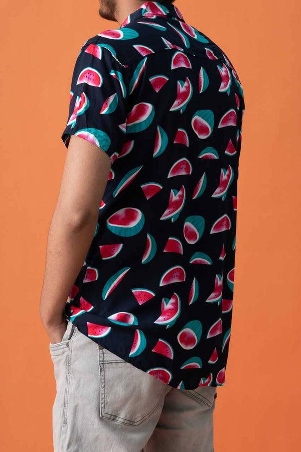 Elo Gravity Men's Short Sleeve Printed Casual Shirt