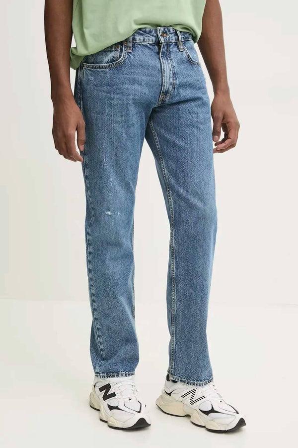elo GS Men's Distressed Straight Fit Denim Light Blue