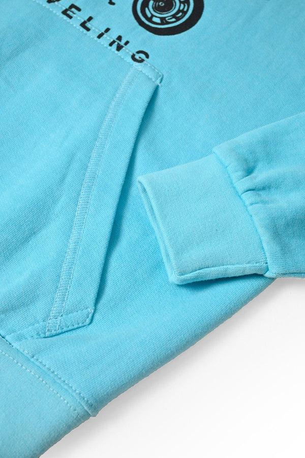 Elo Happy Kid's Highlands Traveling Printed Pullover Hoodie Aqua