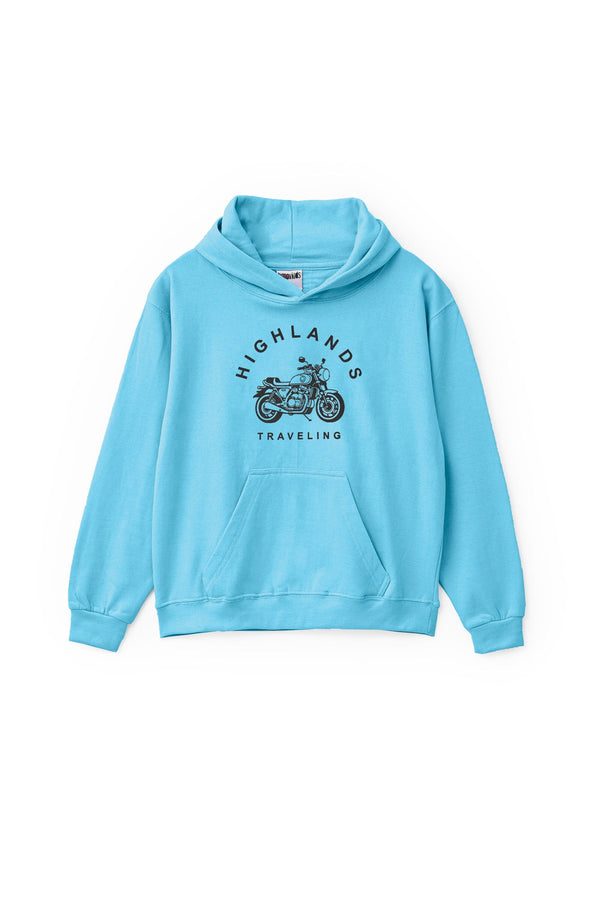 elo Happy Kid's Highlands Traveling Printed Pullover Hoodie Aqua