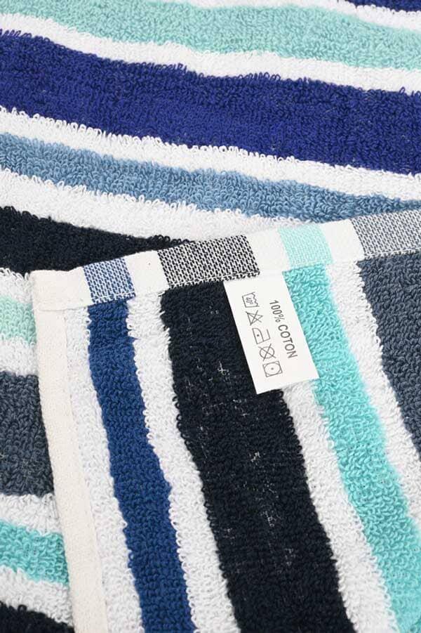 Elo Harcourt Stripes Style Bath Towel Blue & Turquoise