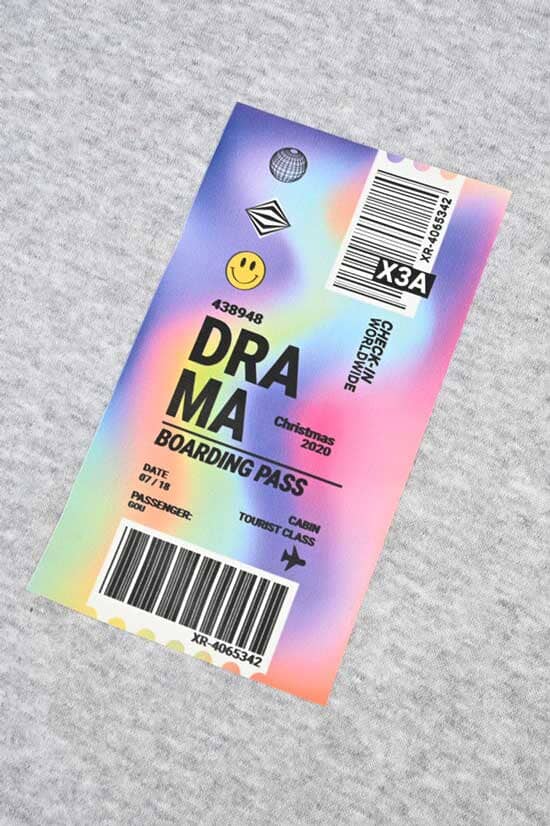 Elo HAS Apparel Men's Drama Printed Long Sleeve Sweat Shirt Heather Grey