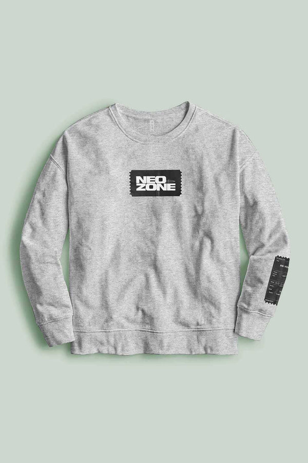 Elo HAS Apparel Men's Neo Zone Printed Long Sleeve Sweat Shirt Heather Grey