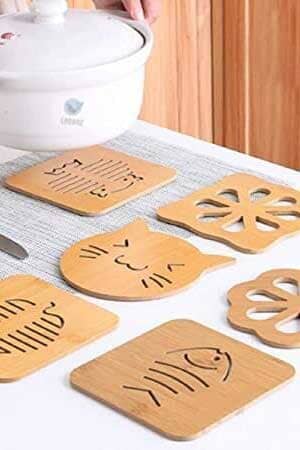 Elo Heat Insulated Wooden Mat Placement Tea Coaster D1