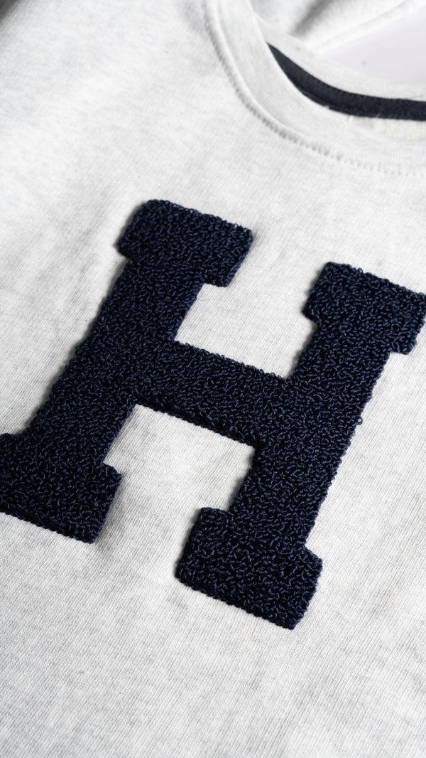 Elo HM Kid's H Applique Terry Sweat Shirt Heather Grey