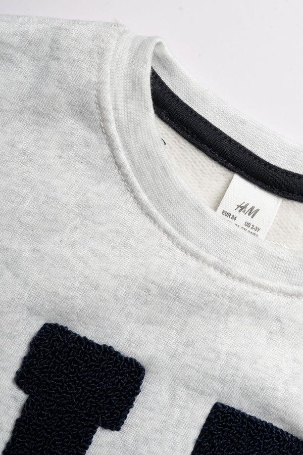 Elo HM Kid's H Applique Terry Sweat Shirt Heather Grey