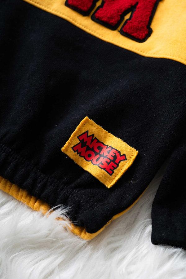 Elo HM Kid's Mickey Mouse Fleece Sweatshirt Black & Coral