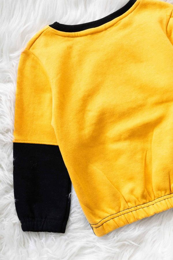 Elo HM Kid's Mickey Mouse Fleece Sweatshirt Black & Coral