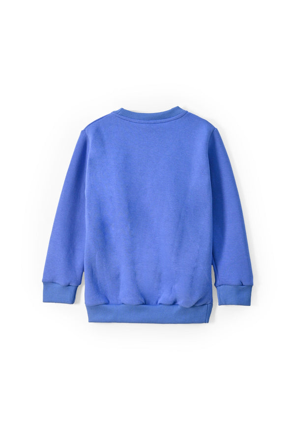 Elo HM Kid's Smile Laugh Love Printed Fleece Sweatshirt Pink & Blue