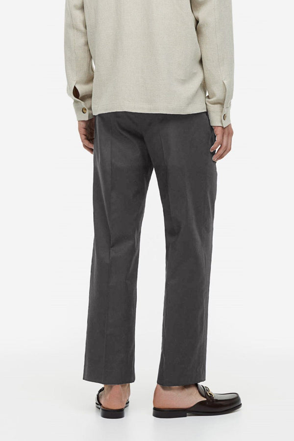 Elo HM Men's Puerto Regular Fit Dress Pants - Exquisite Style In Every Stitch Charcoal
