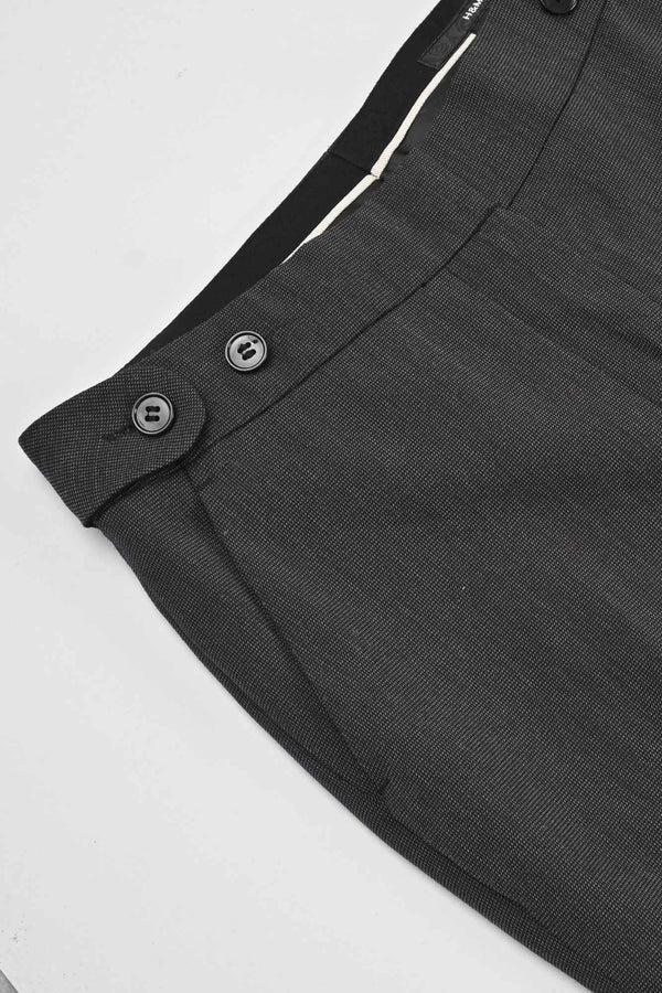 Elo HM Men's Puerto Regular Fit Dress Pants - Exquisite Style In Every Stitch Charcoal