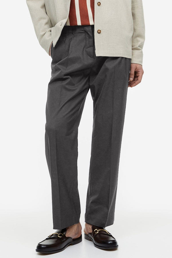 elo HM Men's Puerto Regular Fit Dress Pants - Exquisite Style in Every Stitch Charcoal