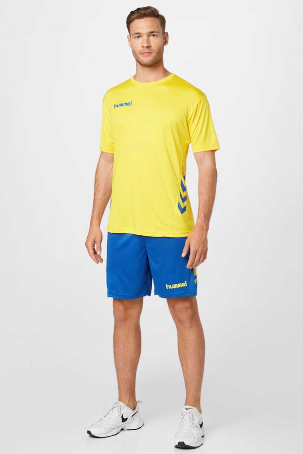 Elo HML Men's Down Arrow Activewear Shorts Royal & Yellow