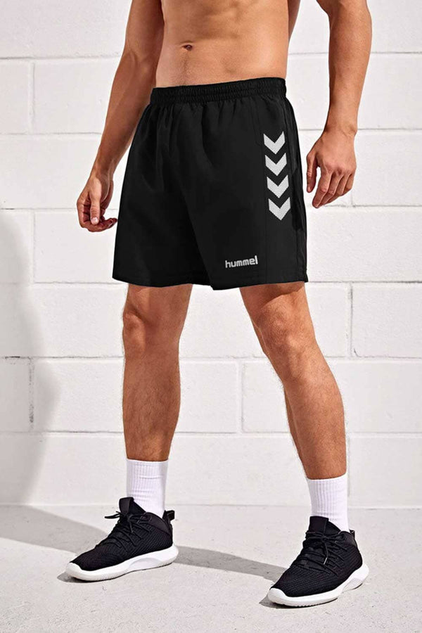elo HML Men's Down Arrow Dry-Fit Activewear Shorts Black