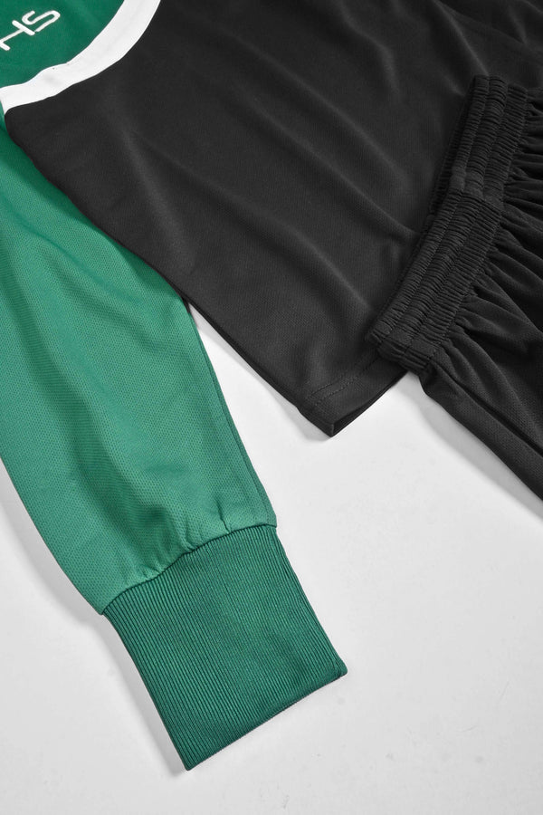 Elo HS Boy's Long Sleeve Activewear Twin Set Black & Green