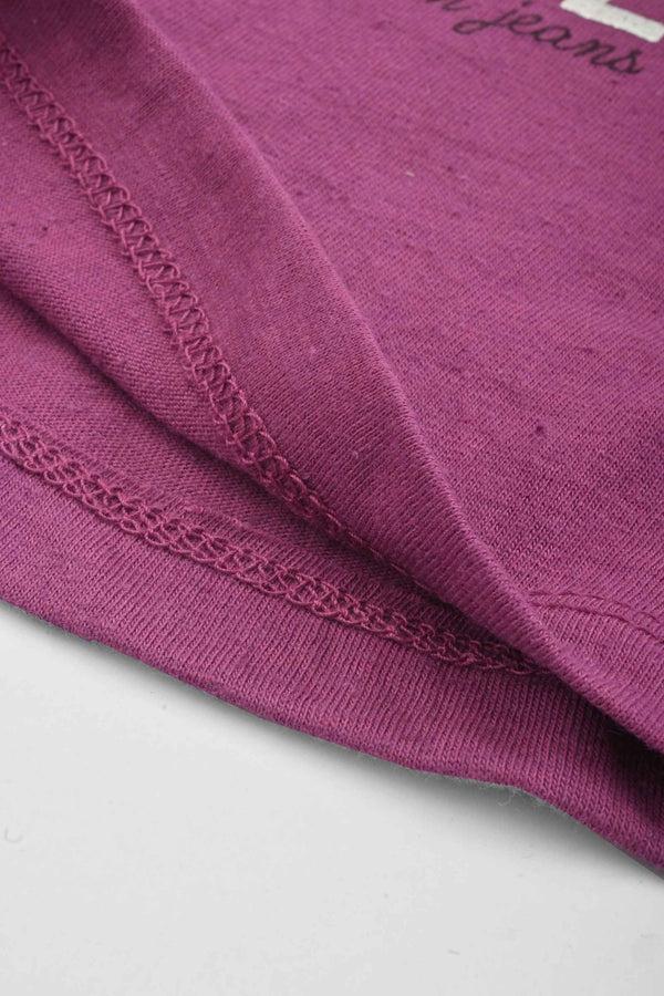 Elo Hudson Girl's One Day At Time Printed Tee Shirt Purple