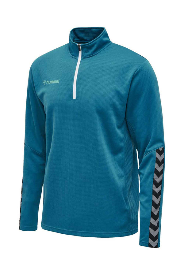 Elo Hummel Boy's Arrow Arm Printed Quarter Zipper Sports Sweat Shirt Black