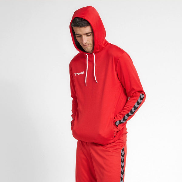 elo Hummel Men's Arrow Arms Activewear Pullover Hoodie Red