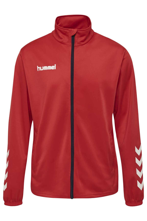 Elo Hummel Men's Arrow Printed Activewear Zipper Sweat Jacket Red