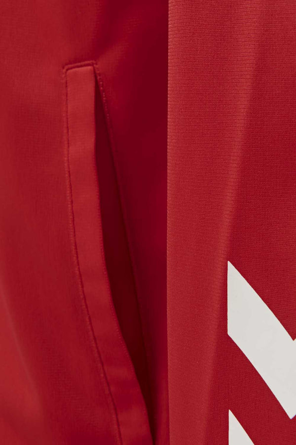 Elo Hummel Men's Arrow Printed Activewear Zipper Sweat Jacket Red