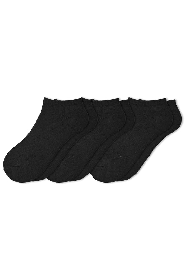 Elo Identic Men's Classic Low Cut Socks - Pack Of 3 Black
