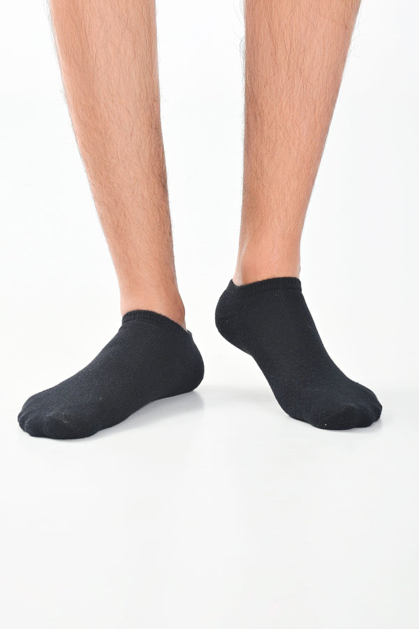 elo Identic Men's Classic Low Cut Socks - Pack Of 3 Black
