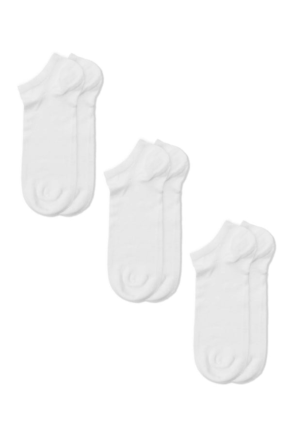 elo Identic Men's Foshan Ankle Socks - Pack Of 3 White