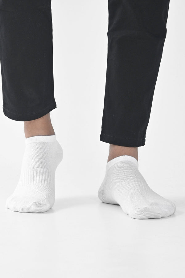 elo Identic Men's Salford Low Cut Socks - Pack Of 3 White