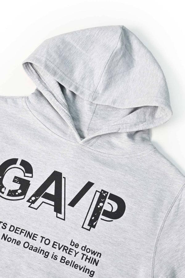 Elo Independent Kid's Printed Pullover Hoodie Heather Grey