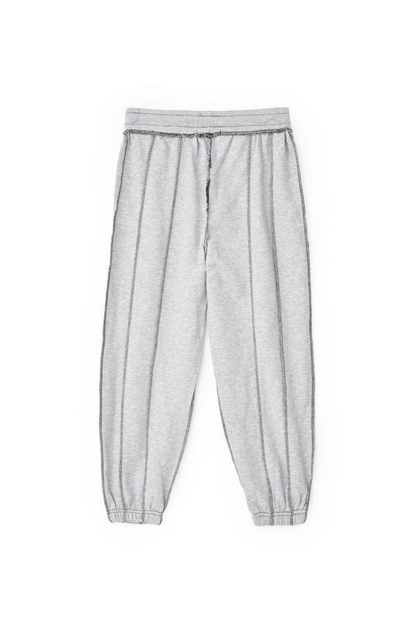 Elo ISIF Women's Exposed Overlock Stitch Detail Sweatpants Heather Grey