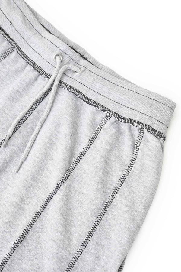 Elo ISIF Women's Exposed Overlock Stitch Detail Sweatpants Heather Grey