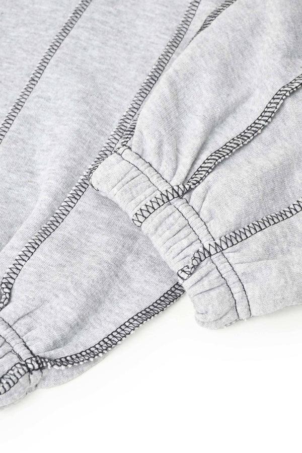 Elo ISIF Women's Exposed Overlock Stitch Detail Sweatpants Heather Grey