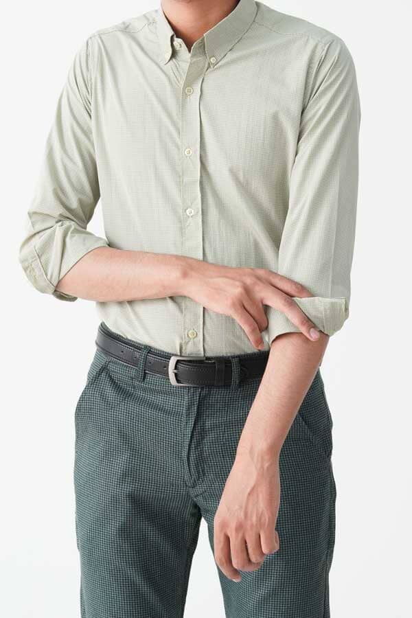 Elo Jamclo Originals Men's Button Down Micro Check Casual Shirt Mint