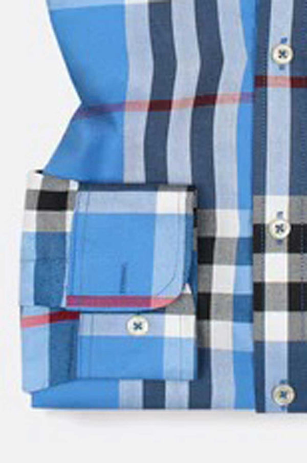 Elo Jamclo Originals Men's Checked Casual Shirt Blue