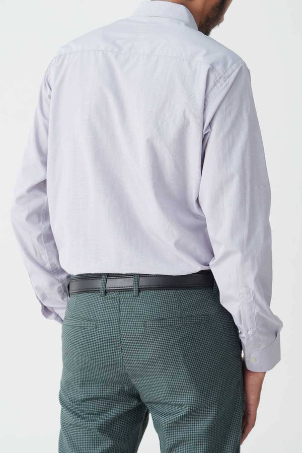 Elo Jamclo Originals Men's Micro-Check Casual Shirt Grey