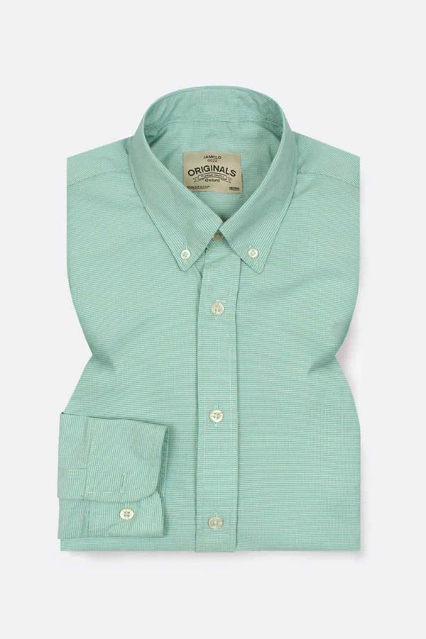 elo Jamclo Originals Men's Mini Grid Casual Shirt Green