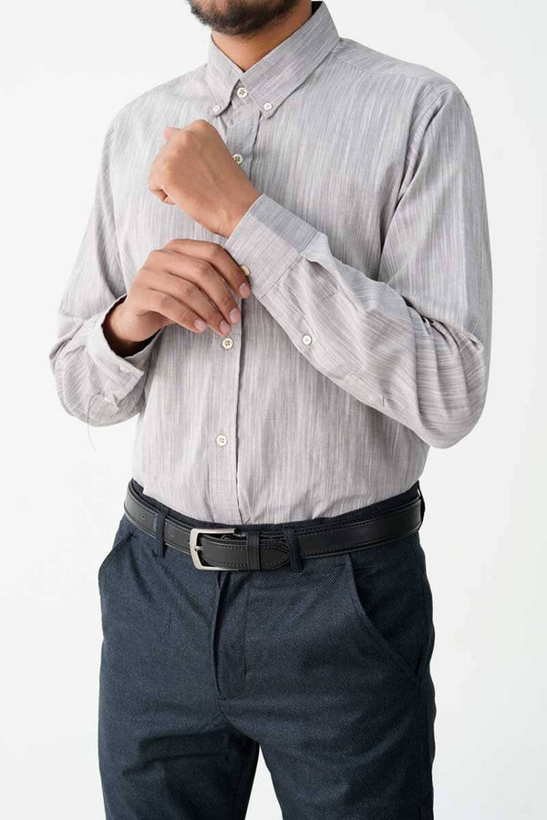 Elo Jamclo Originals Men's Textured Casual Shirt Grey