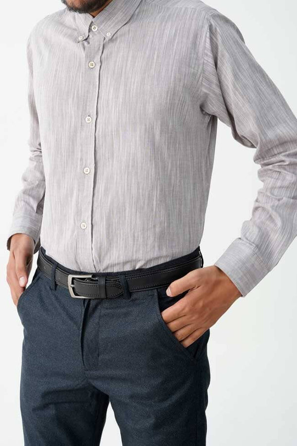 Elo Jamclo Originals Men's Textured Casual Shirt Grey