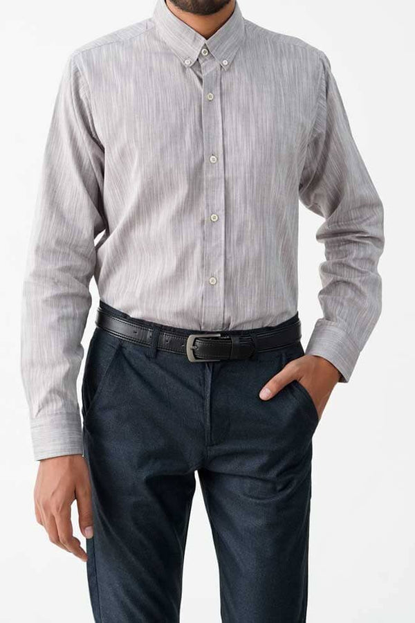 elo Jamclo Originals Men's Textured Casual Shirt Grey