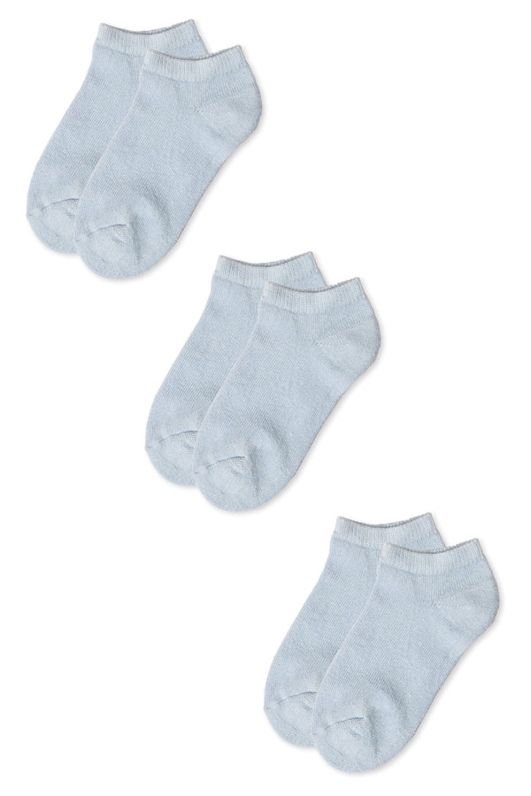 elo Janina Women's Essen Low Cut Socks - Pack Of 3 Powder Blue