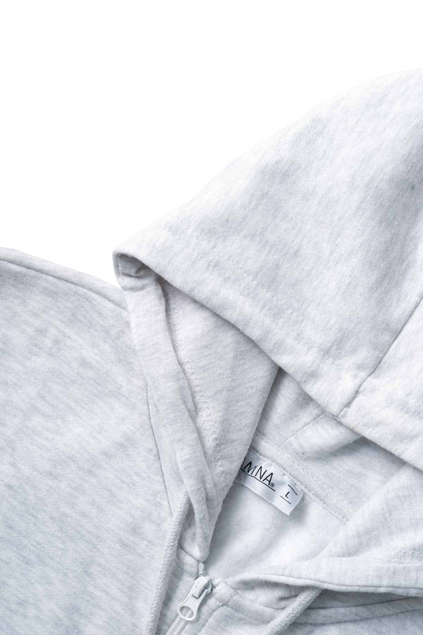 Elo Janina Women's Fleece Zipper Hoodie Heather Grey