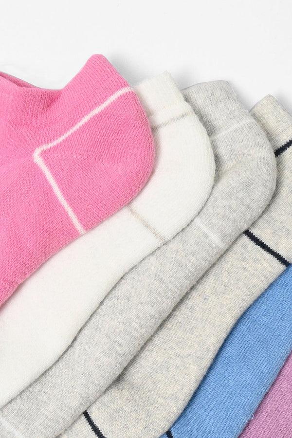 Elo Janina Women's Low Cut Tipped Socks - Pack Of 3 White