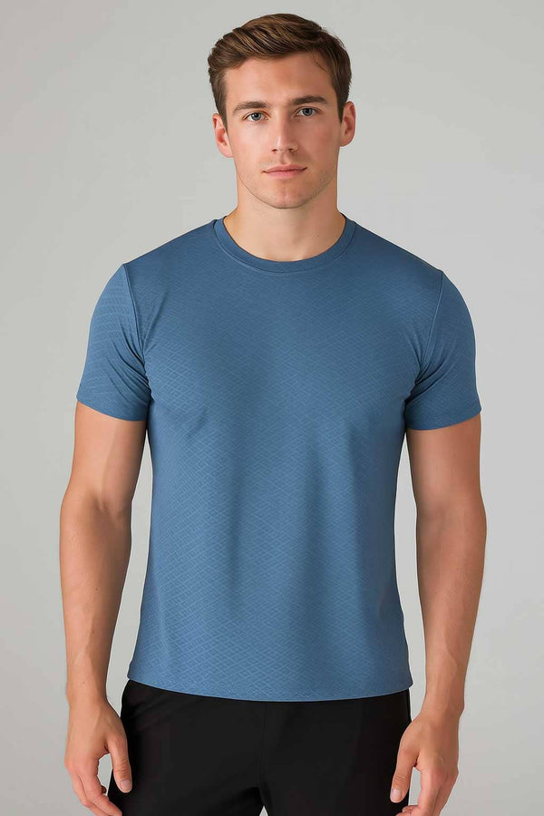 Elo Jay Cee Men's Four-Way Stretch Dry Fit Activewear Tee Shirt Grey