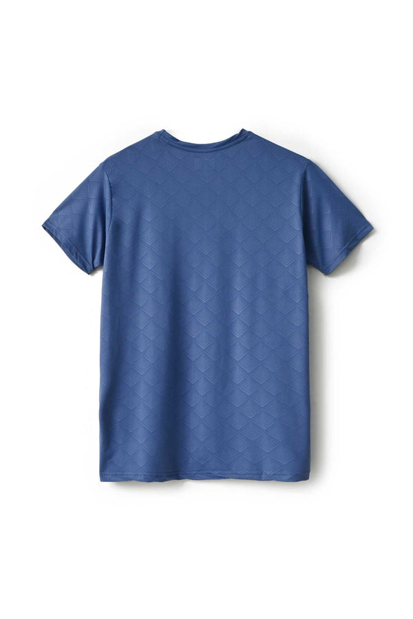 Elo Jay Cee Men's Textured Dry Fit Activewear Tee Shirt Grey